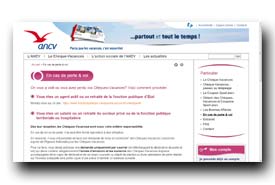 screenshot de particulier.ancv.com/En-cas-de-perte-vol