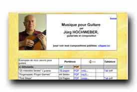 screenshot de www.hochweber.ch/guitare.htm