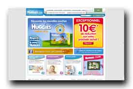 screenshot de www.huggies.fr