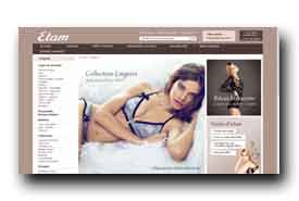 screenshot de www.etam.com/lingerie.html