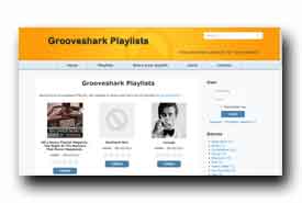 screenshot de grooveshark-playlists.com