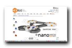 screenshot de www.hexbug.com