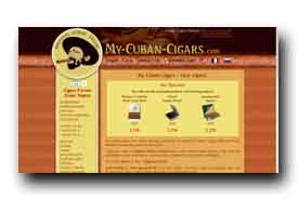 screenshot de www.my-cuban-cigars.com