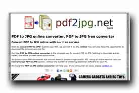 screenshot de www.pdf2jpg.net