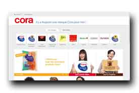 screenshot de www.produitscora.fr