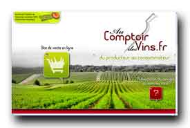 screenshot de www.aucomptoirdesvins.fr