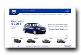 screenshot de www.dacia.fr
