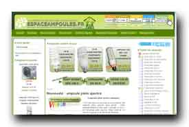 screenshot de www.espaceampoules.fr
