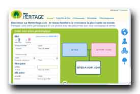 screenshot de www.myheritage.fr/