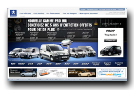 screenshot de www.peugeot.fr