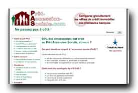 screenshot de www.pret-accession-sociale.com