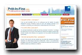 screenshot de www.pret-in-fine.com