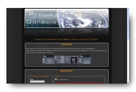 screenshot de www.projetgenesis.com
