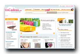 screenshot de www.uncadeau.com