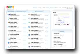 screenshot de www.zoho.com