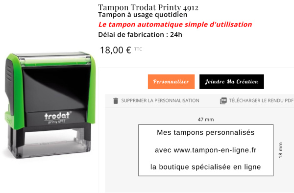 tampons personnalises en ligne