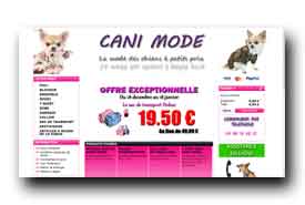 screenshot de www.cani-mode.com